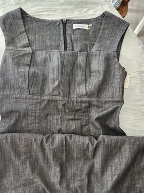 Calvin Klein Charcoal Textured Sheath Dress